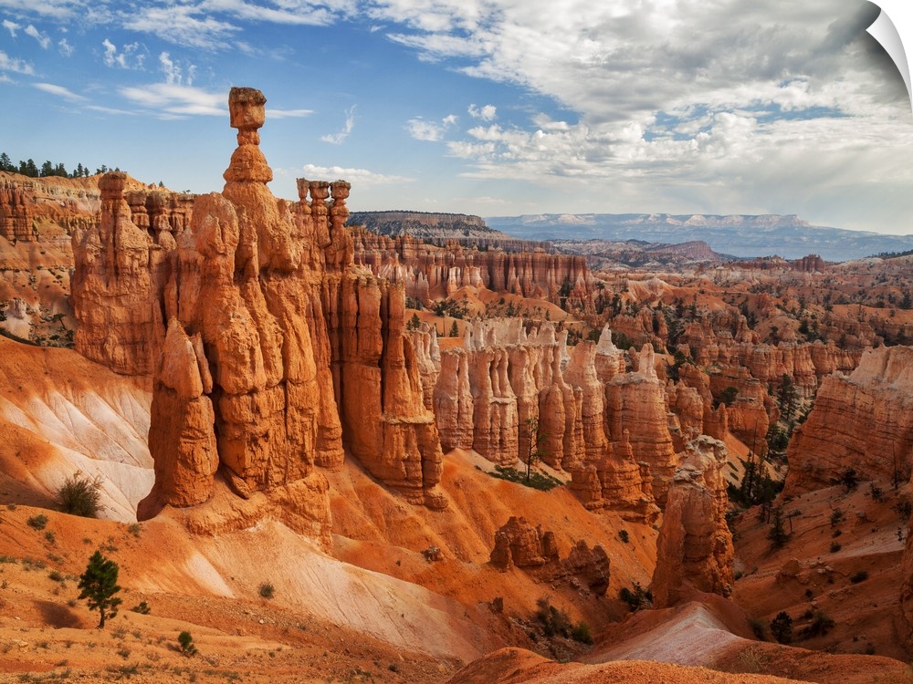 USA, Utah, Bryce Canyon National Park, Thor's Hammer rises above other hoodoos