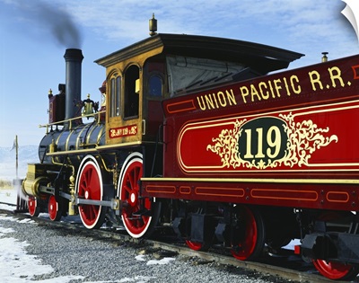 Utah, Promontory Summit, Great Basin, old fashioned steam train