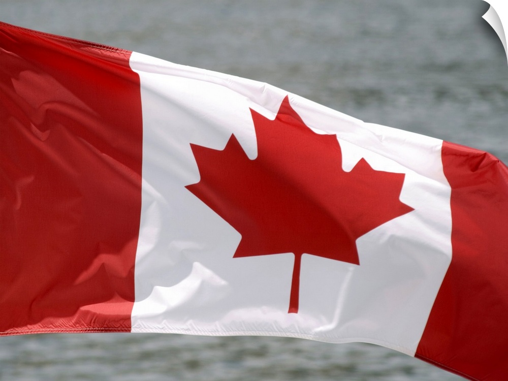 Victoria, Canada. Canadian flag flying