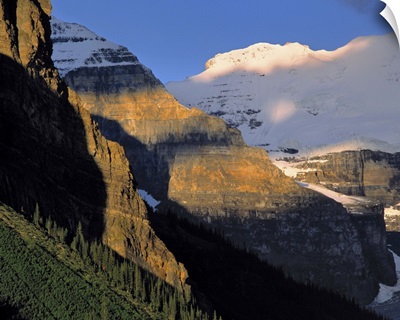 Victoria Glacier and the Canadian Rockies above Lake Louise, Banff National Park