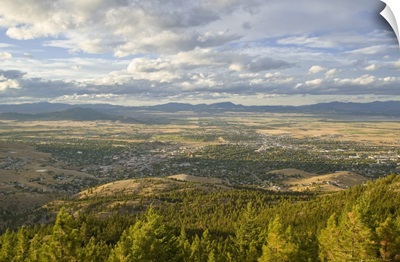 View down upon the city of Helena Montana from Mount Ascension