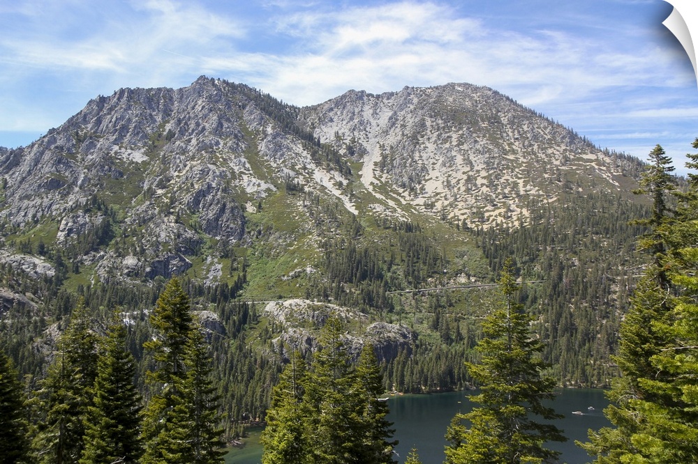 View from Inspiration Point, Emerald Bay, Lake Tahoe, California, Usa