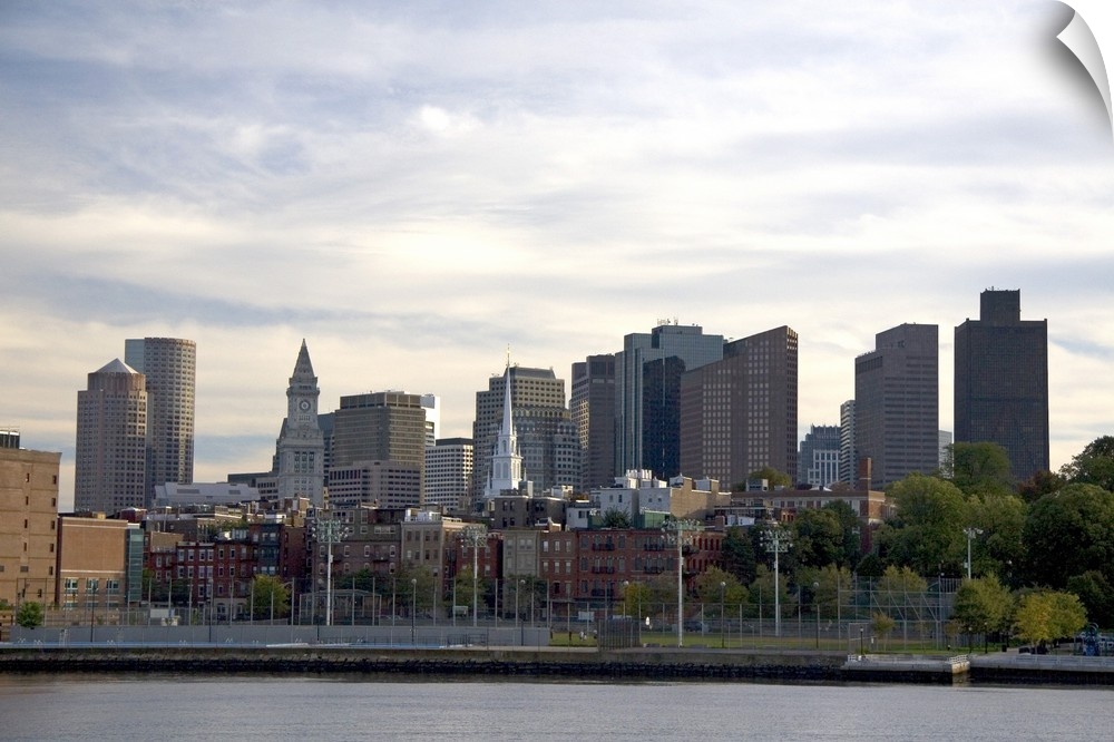 View of Boston from the Charles River, Boston, Massachusetts, USA.