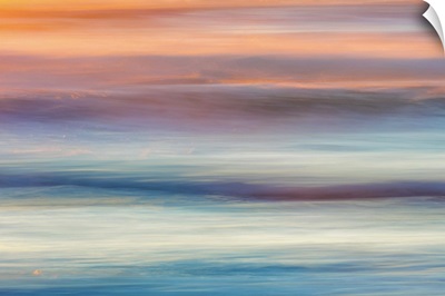 Washington State, Cape Disappointment State Park. Abstract of sunset and ocean