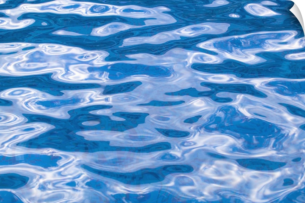 FRENCH WEST INDIES (FWI)-Guadaloupe-Grande-Terre-BAS-DU-FORT:.Water Ripples in Swimming Pool