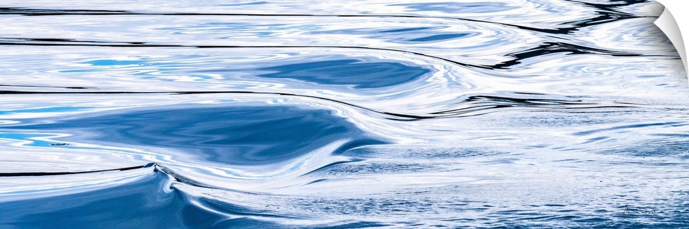 Abstract pattern of boat wake waves in Shelikof Strait, Katmai National Park, Alaska, USA.