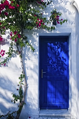 Blue Door In Greece