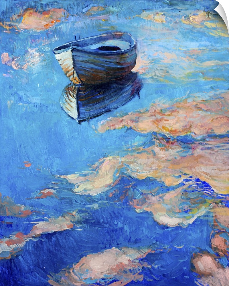 Originally an abstract oil painting of a boat.