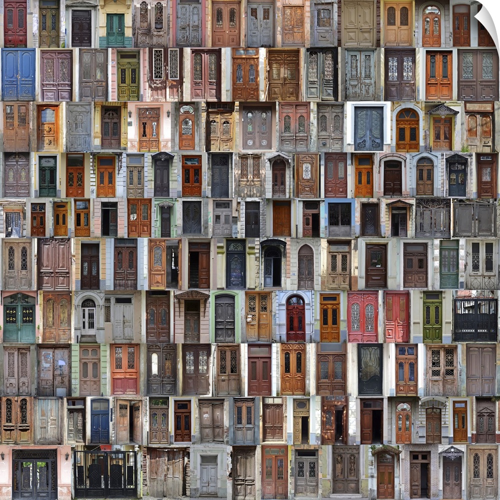 Collage of Georgia front doors.