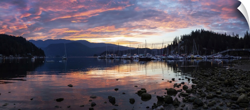 Deep Cove During A Colorful Summer Sunrise, North Vancouver, BC, Canada