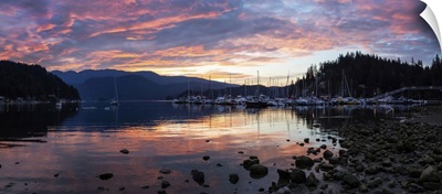 Deep Cove During A Colorful Summer Sunrise, North Vancouver, BC, Canada