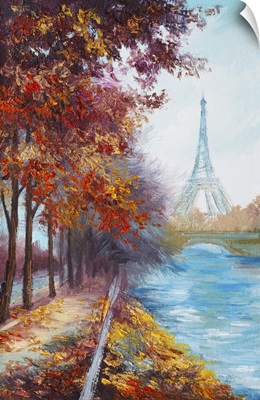 Eiffel Tower, France, Autumn Landscape
