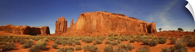 Giant Butte Panorama In Monument Valley, Arizona