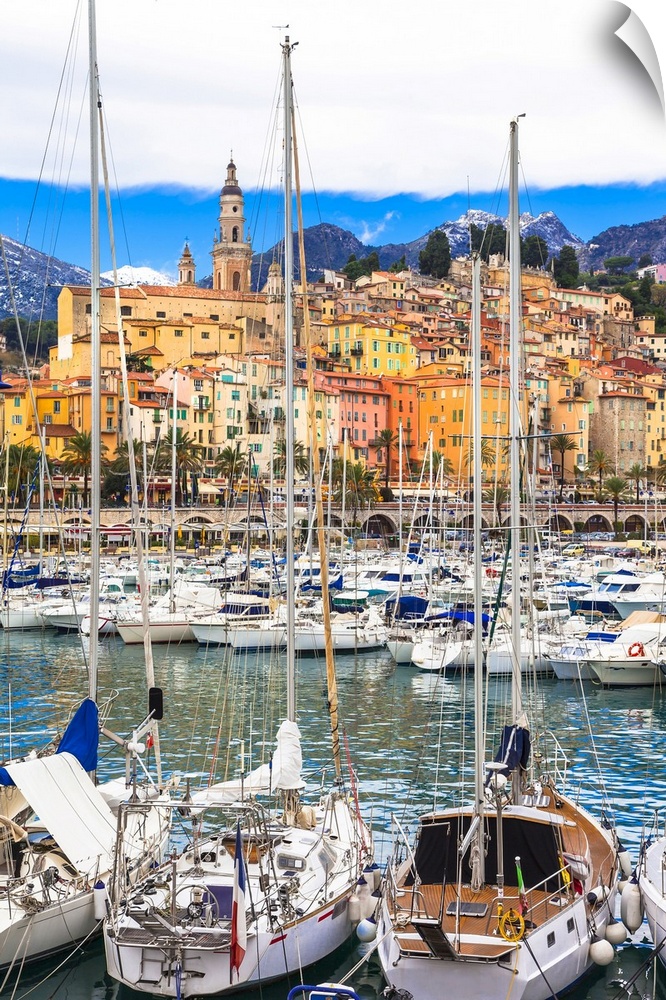Beautiful Menton town, south of France.