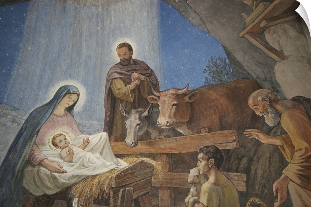 Nativity scene, Bethlehem Shepherds Field Church.