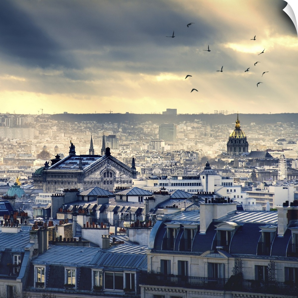 Paris cityscape taken from Montmartre.