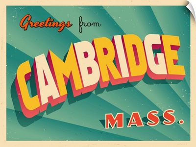 Vintage Touristic Greeting Card - Cambridge, Massachusetts