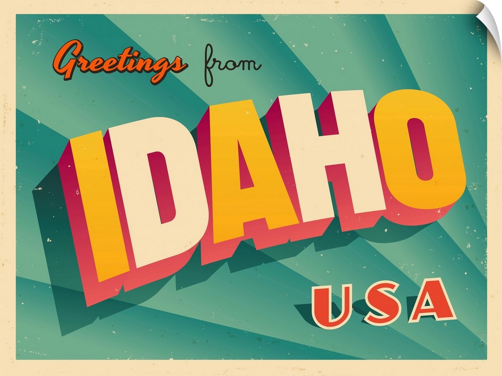 Vintage touristic greeting card - Idaho.