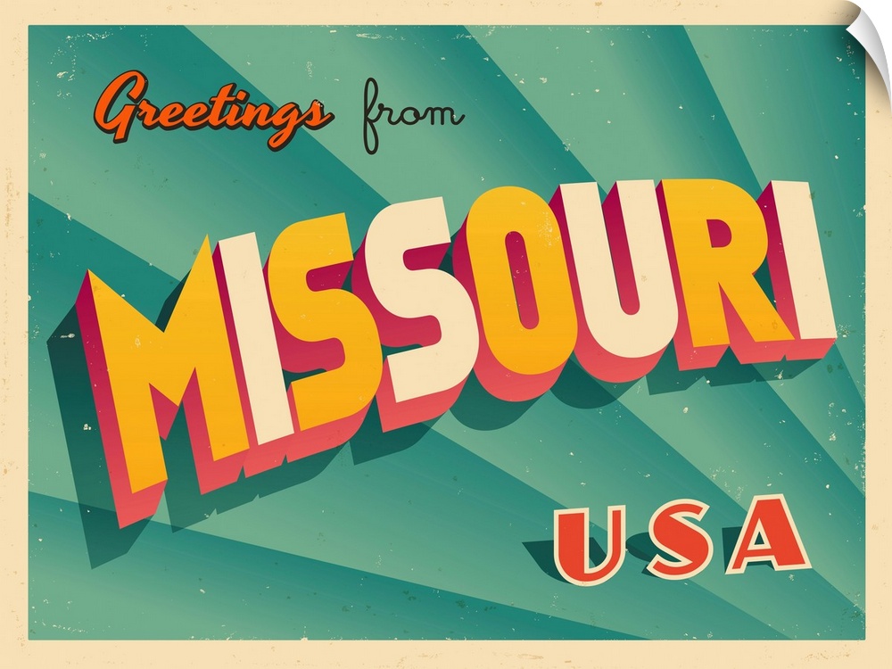 Vintage touristic greeting card - Missouri.