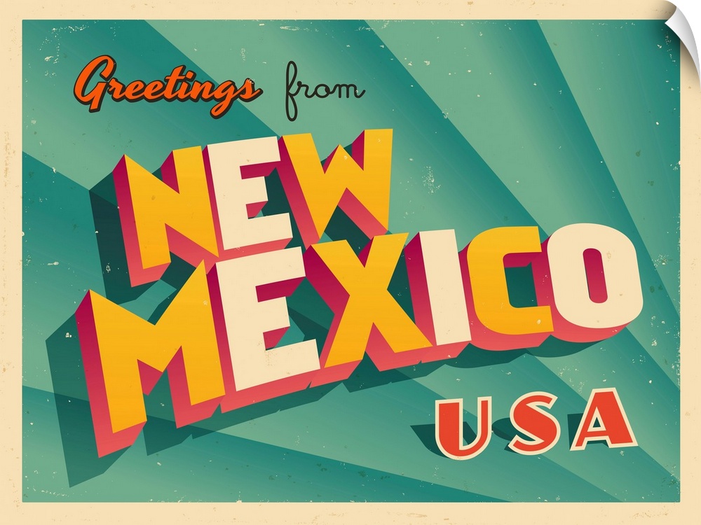 Vintage touristic greeting card - New Mexico.