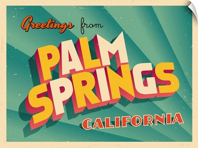 Vintage Touristic Greeting Card - Palm Springs, California