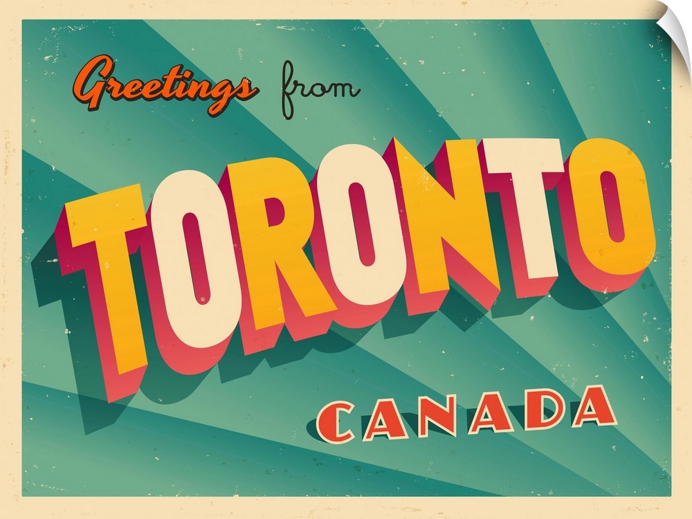 Vintage touristic greeting card - Toronto, Canada.