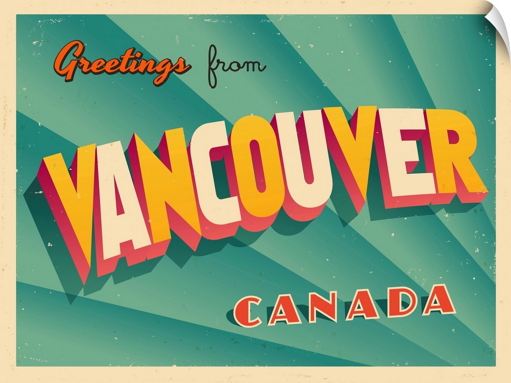 Vintage touristic greeting card - Vancouver, Canada.