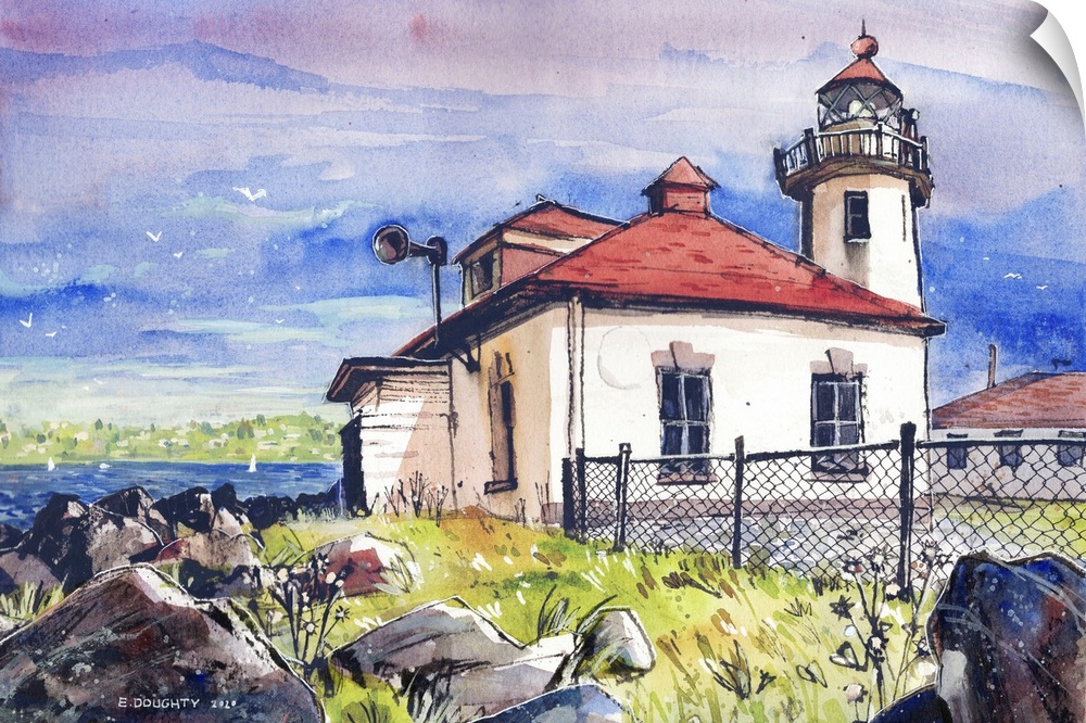 At the tip of West Seattle, there is a typical Pacific Northwestern lighthouse at the Coast Guard station. It has warned w...