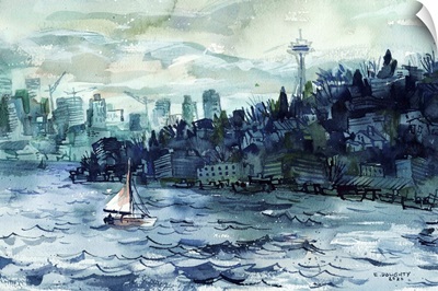 Sailing Lake Union, Seattle, Washington