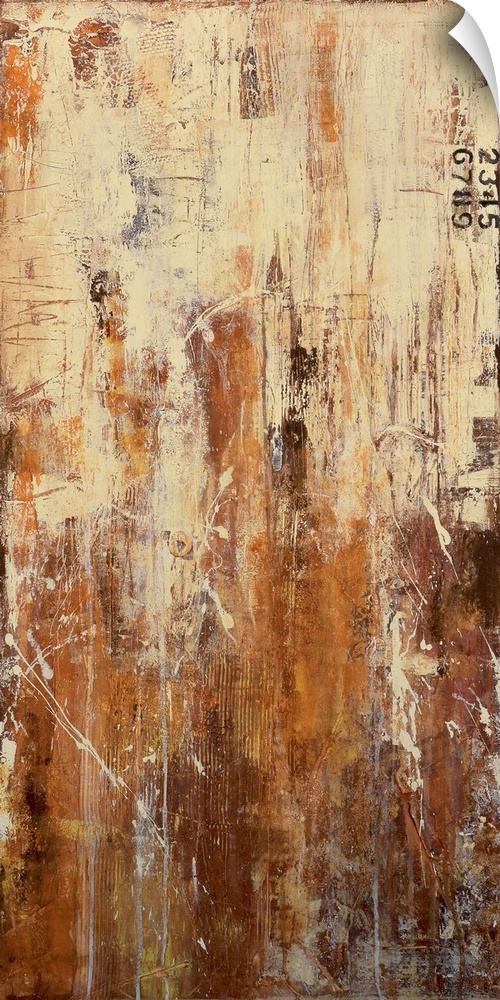 A contemporary abstract painting using earthy tones.