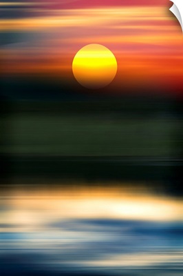 Abstract Of Sun Over Water