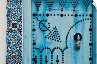 Africa, Tunisia, Medina, door detail