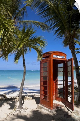 Antigua and Barbuda, Antigua, Tropics, Caribs, Telephone Booths at Dickenson Bay