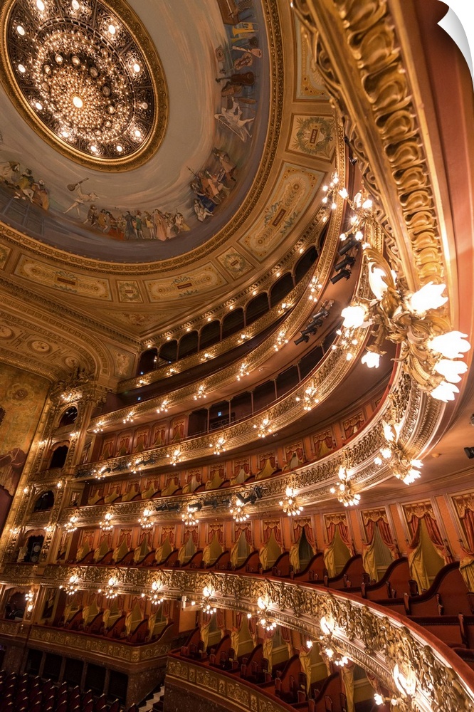 Argentina, Buenos Aires, Interior of Teatro Colon, Congreso.