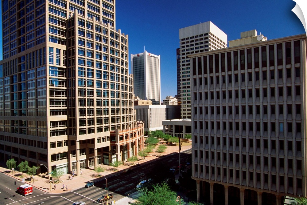 United States, USA, Arizona, Phoenix, View of the downtown