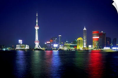 Asia, China, Shanghai, Pudong area on Huangpu river
