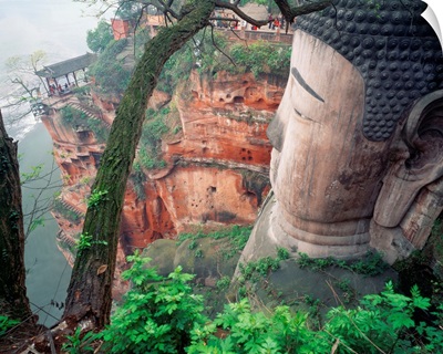 Asia, China, Sichuan, Giant Buddha of Leshan, the largest Buddha in the world