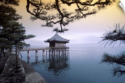 Asia, Japan, Kinki, Shiga, Shiga prefecture, Lake Biwa and Ukimidou Temple