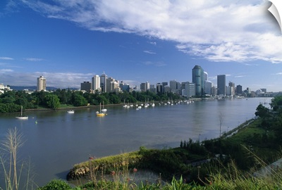 Australia, Queensland, Brisbane, View of the town from the overlook