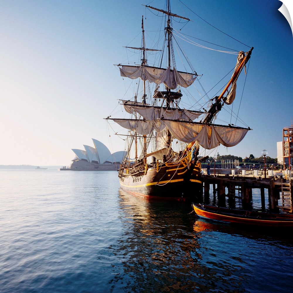 Australia, Sydney, Bounty ship and Sydney Opera House