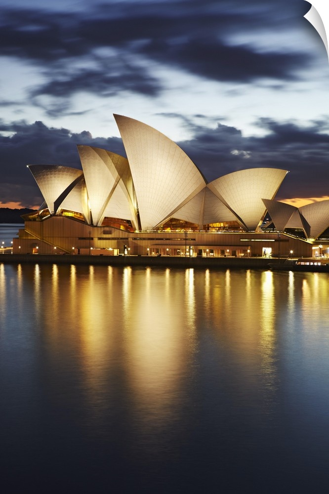 Australia, Sydney, Sydney Opera House, Sydney Harbor Bridge, Sydney Opera House at night