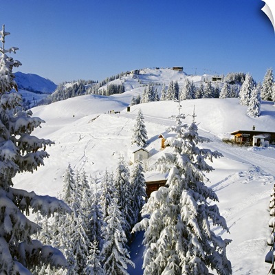 Austria, Tyrol, Kitzbuhel, Hahnenkamm, Alps, Hahnenkamm ski area