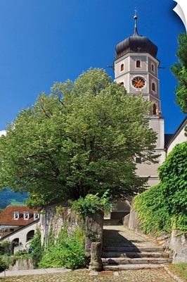 Austria, Vorarlberg, Bludenz, Laurentiuskirche bell tower