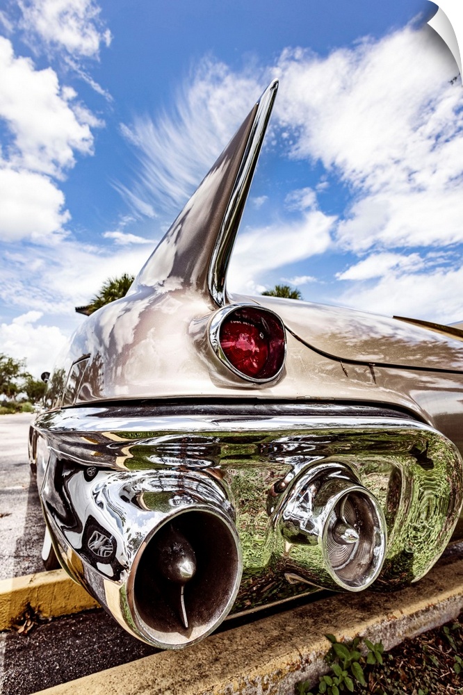 Back end of a 1950's Cadillac Seville.