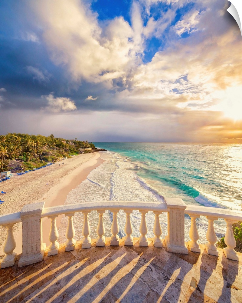 Barbados, Saint Philip, Tropics, Antilles, Lesser Antilles, Windward Islands, Caribbean, West Indies, Crane beach view fro...