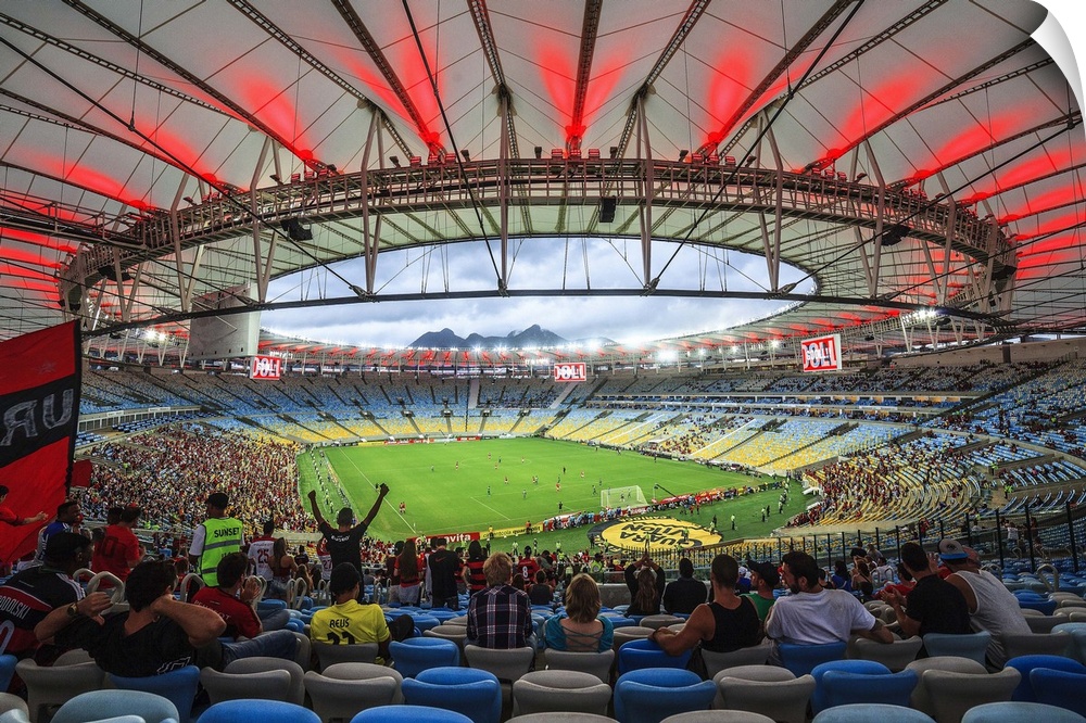 Brazil, Rio de Janeiro, Estadio Jornalista Mario Filho, new football stadium, Maracana - Flamengo.