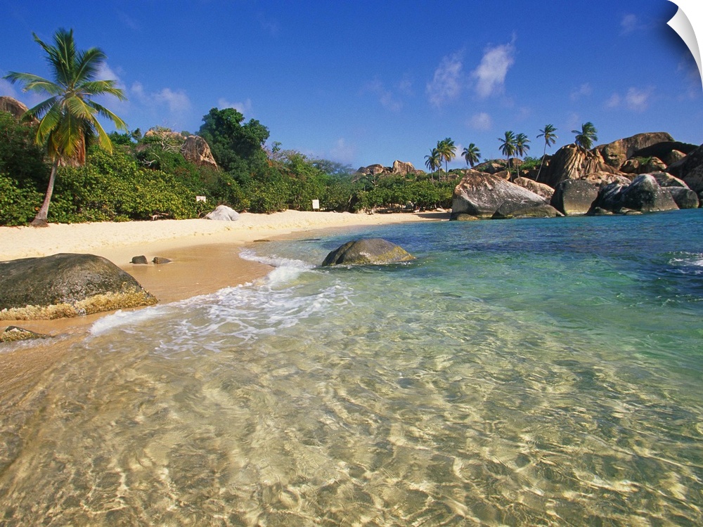 British West Indies, British Virgin Islands, BVI, Virgin Gorda, View of the beach