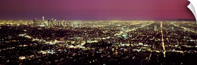 CA, Los Angeles, View from Mount Hollywood towards The Sprawl City