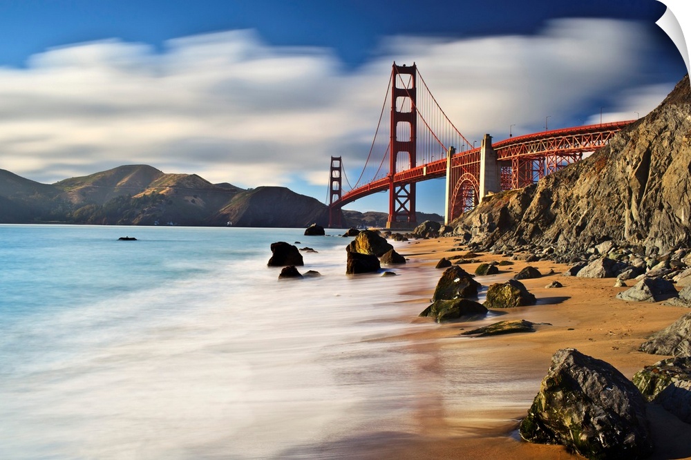 USA, California, Golden Gate Bridge, View from Marshall bridge.