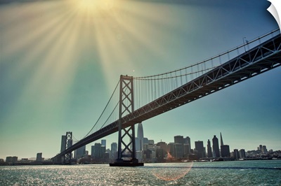 California, San Francisco-Oakland Bay Bridge, View Of San Francisco Skyline